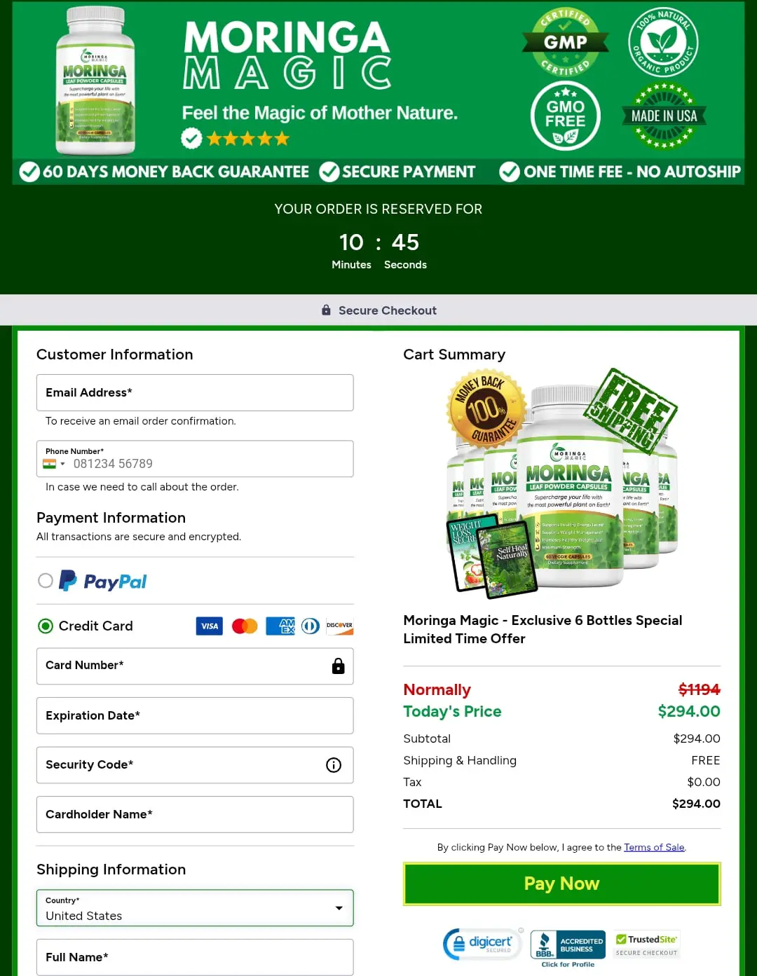Moringa magic order